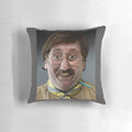 Soft and comfortable BBC Ghosts themed pillow featuring the iconic character Pat Butcher, played by actor Jim Howick.