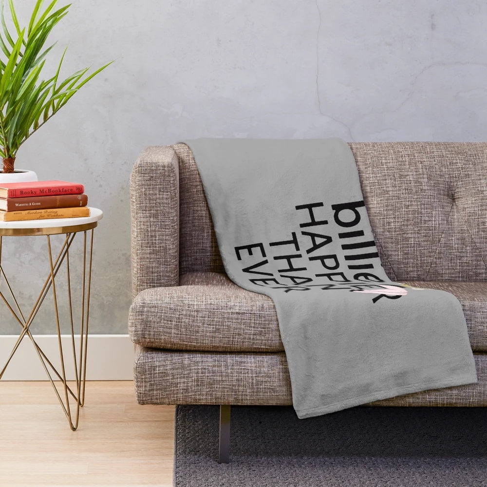 Billie Eilish inspired plush blanket