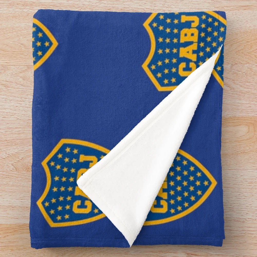 Boca Juniors Inspired Plush Blanket