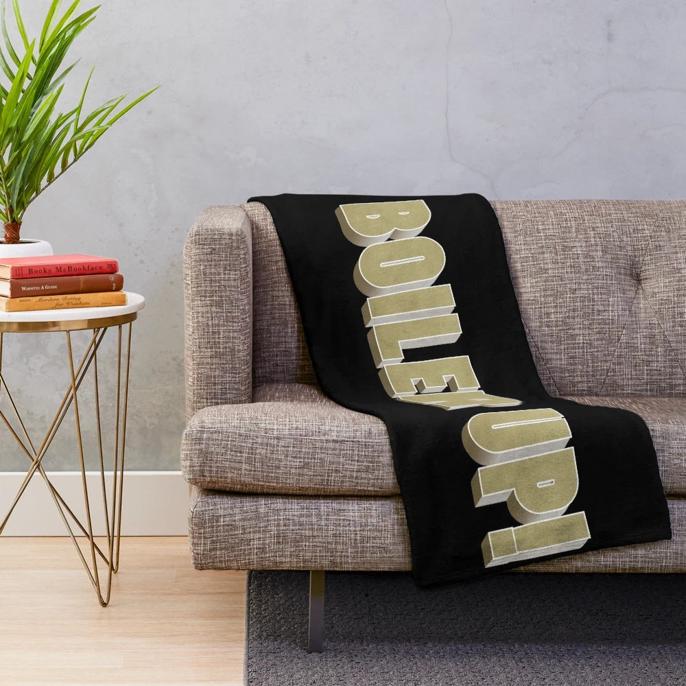 Boiler Up! Plush Blanket with Purdue University Boilermakers Logo