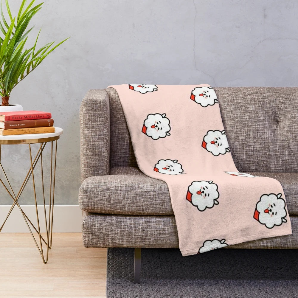 Soft and Cozy BT21 RJ Pattern Plush Blanket