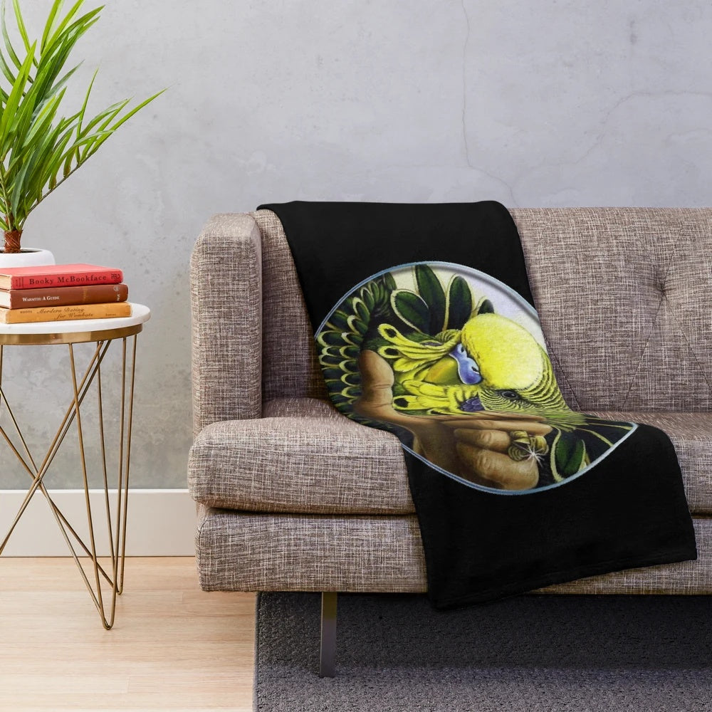 Soft and Cozy Budgie Band Plush Blanket