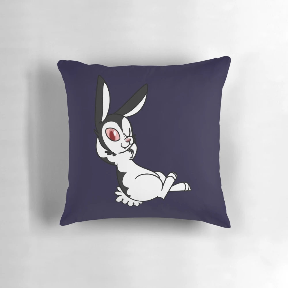 Soft and plush Bunnicula pillow featuring a cute vampire bunny design