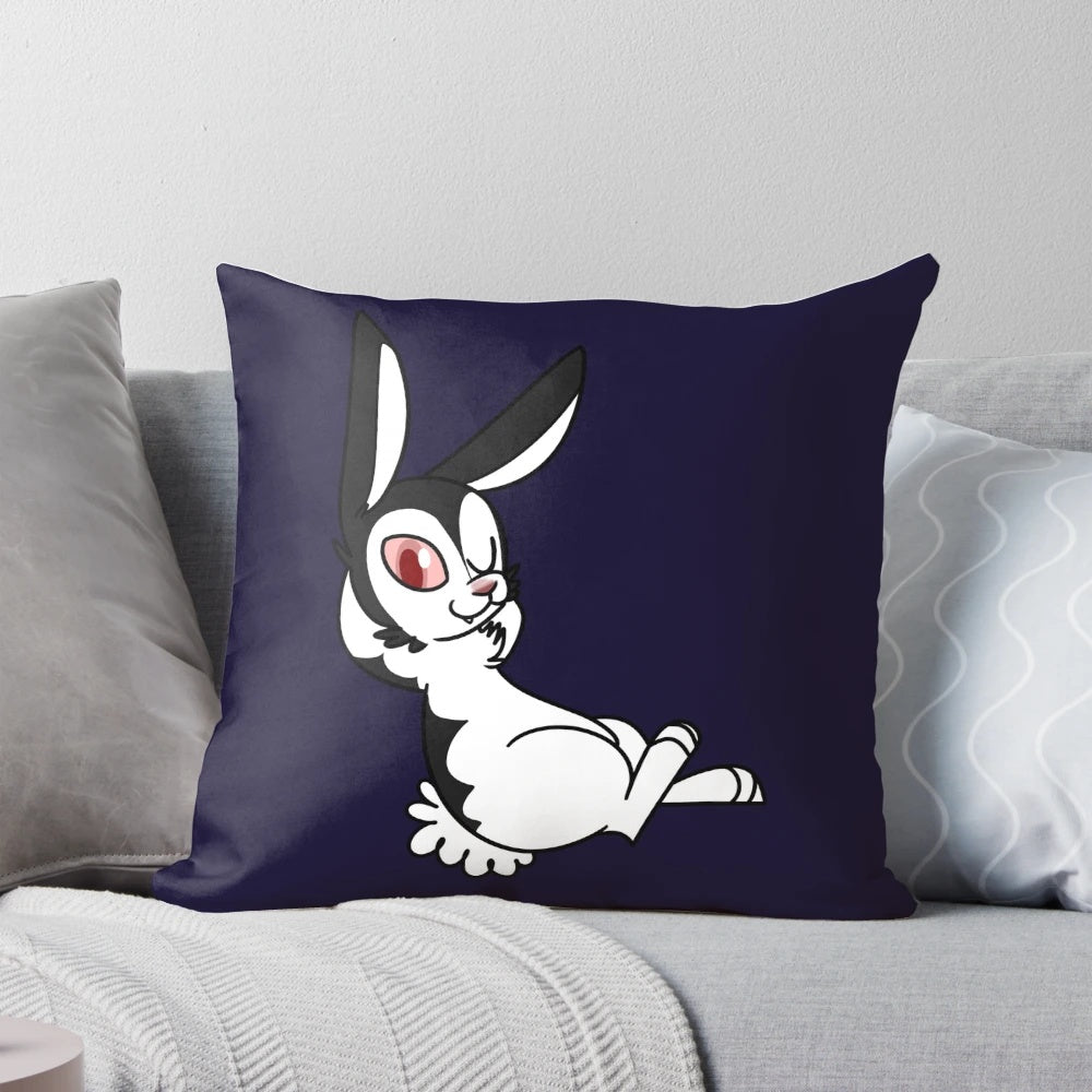 Soft and plush Bunnicula pillow featuring a cute vampire bunny design