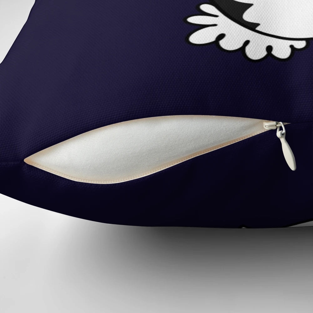 Soft and plush Bunnicula pillow featuring a cute vampire bunny design
