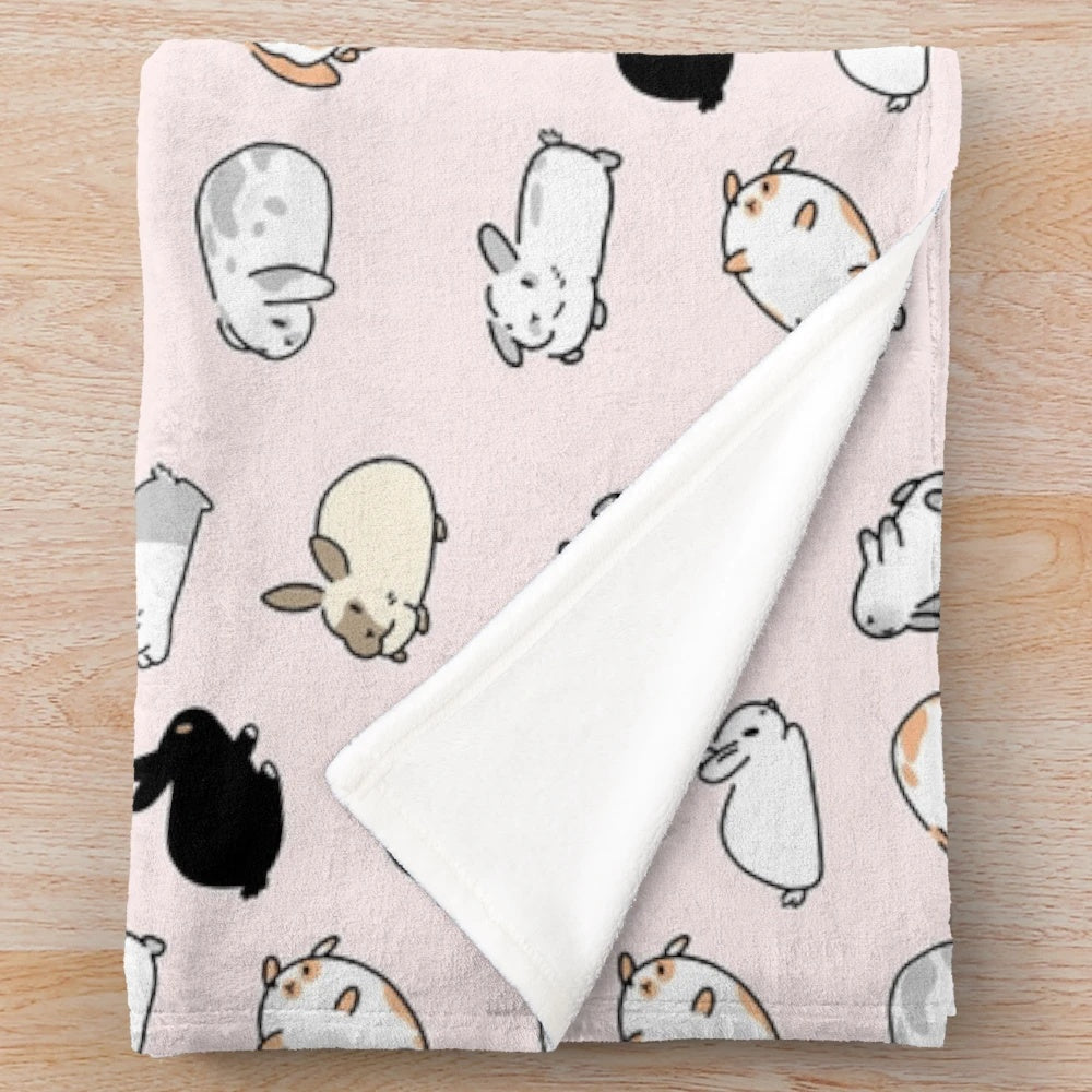 Soft and plush bunny rabbits blanket for a cozy home