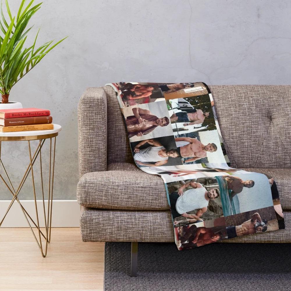 Chris Hemsworth inspired plush blanket