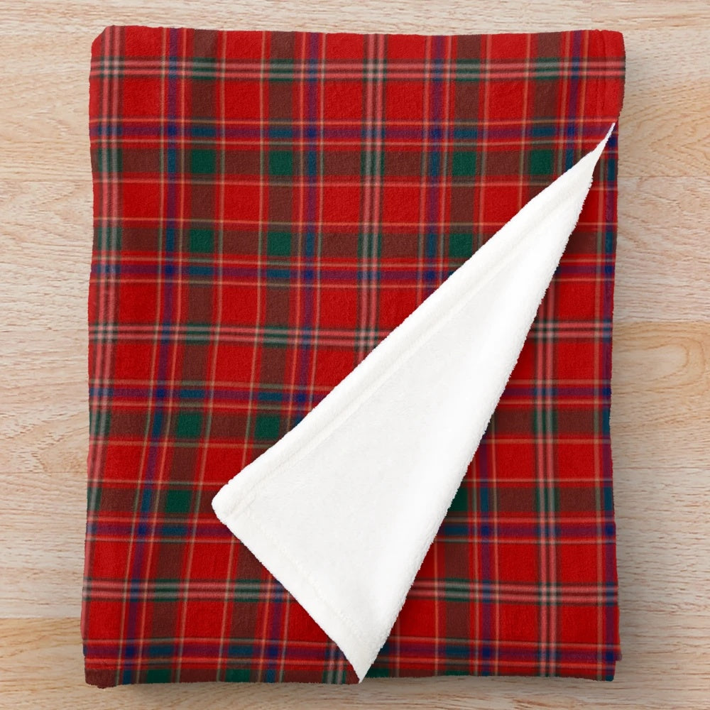 Clan Munro Tartan Plush Blanket with a warm and soft design