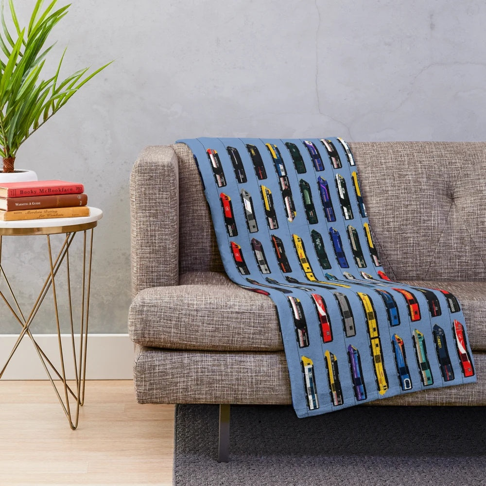 Plush blanket featuring a class 43 HST Intercity 125 train design