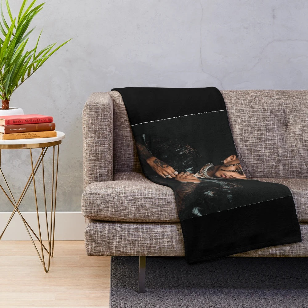 Soft and cozy classic plush blanket featuring Rauw Alejandro's name