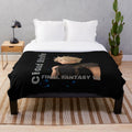 Cloud Strife inspired plush blanket featuring the iconic character from Final Fantasy 7
