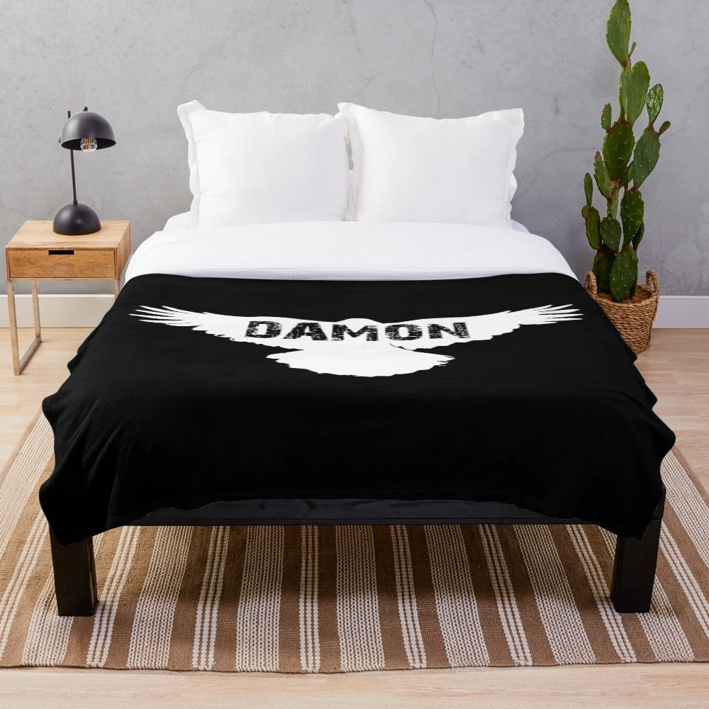 DAMON plush blanket with horror and vampire-inspired design