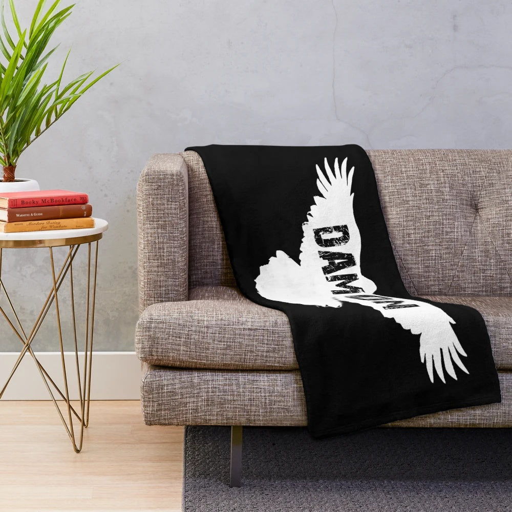 DAMON plush blanket with horror and vampire-inspired design
