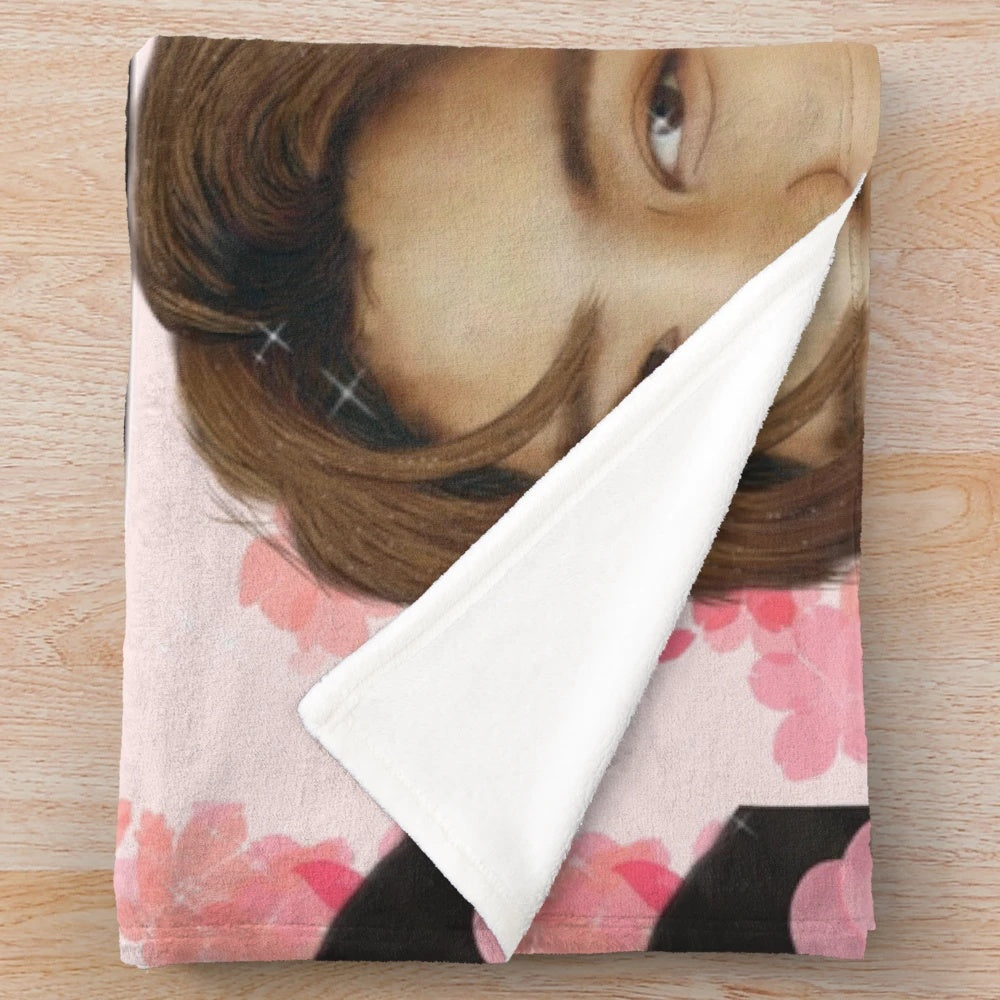A soft and cozy plush blanket featuring a "Daydream" fan art design of NCT 127 member Johnny