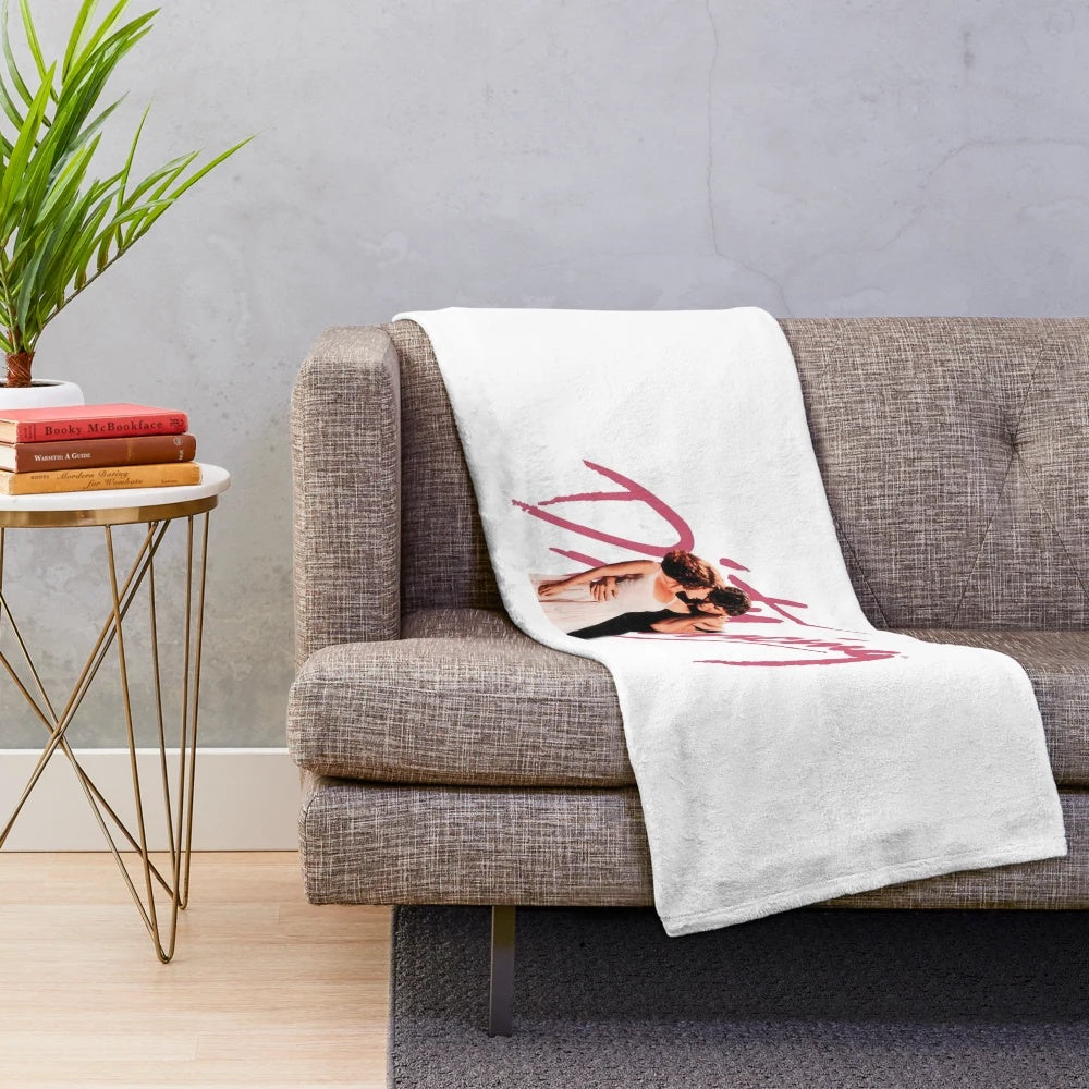 Dirty Dancing-inspired plush blanket with movie quotes and characters