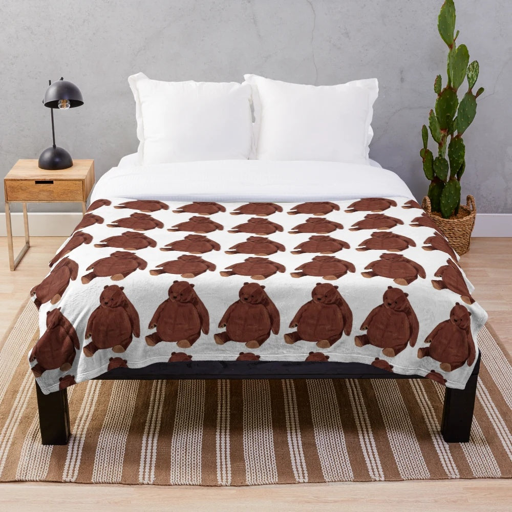 Djungelskog plush blanket, a soft and cuddly teddy bear-style blanket for your home