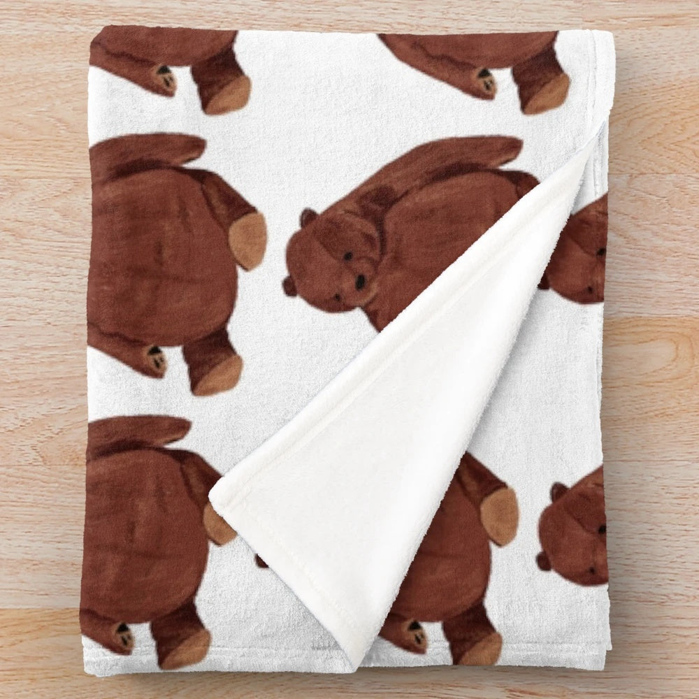 Djungelskog plush blanket, a soft and cuddly teddy bear-style blanket for your home