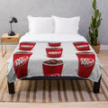 Soft and plush Dr Pepper themed blanket
