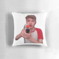 Plush pillow featuring the likeness of popular Minecraft YouTuber Tommy Innit