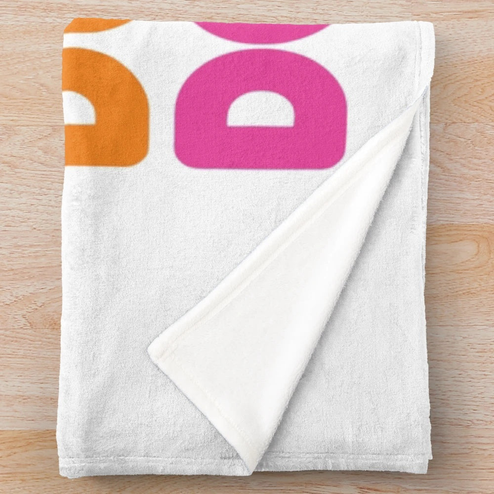 Dunkin' Donuts inspired plush blanket