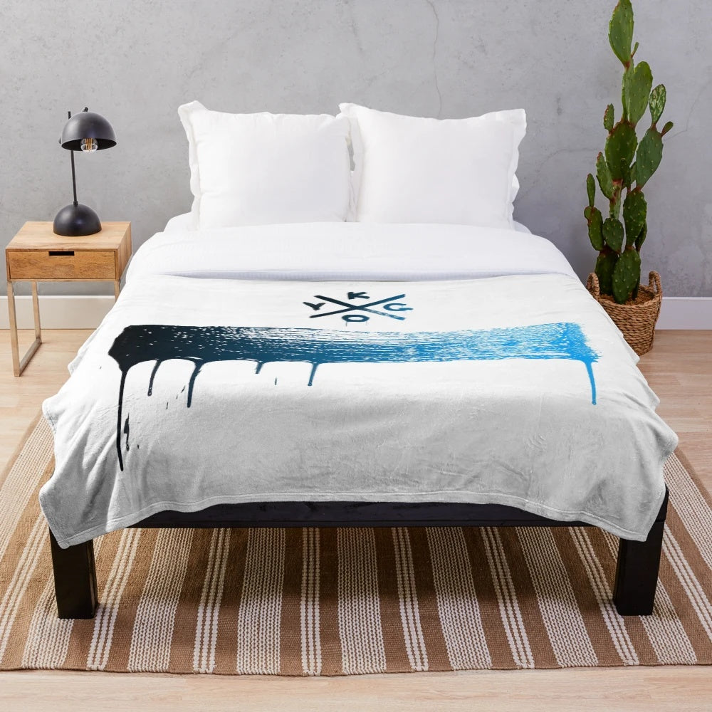 Soft and comfortable plush blanket with electronic music theme