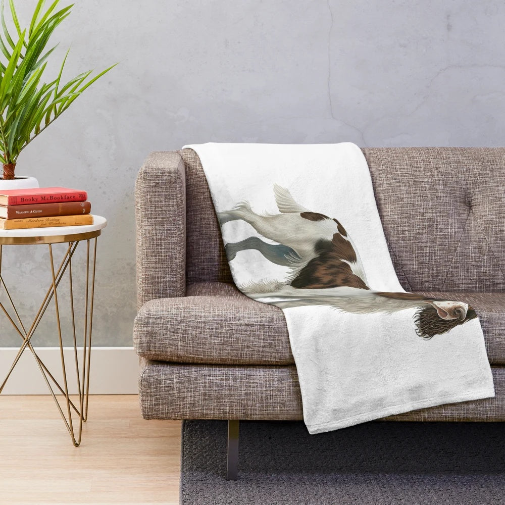 Soft and Cozy English Springer Spaniel Plush Blanket
