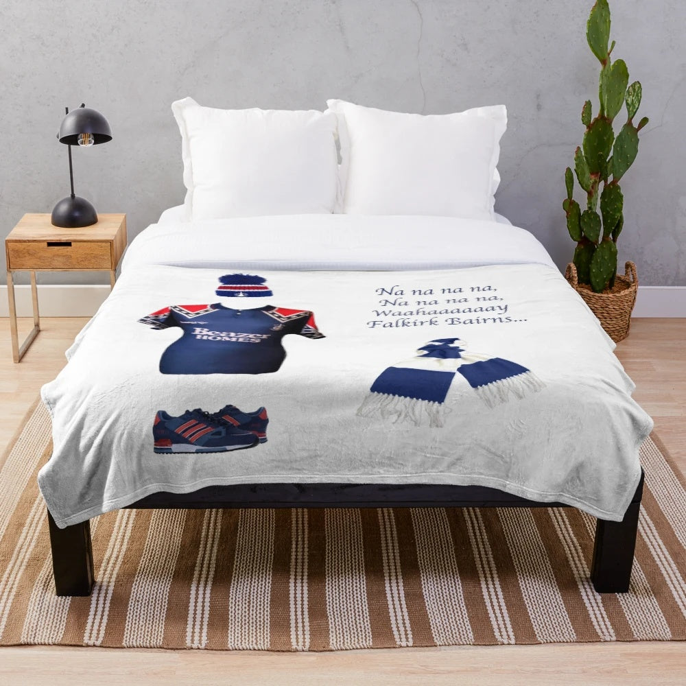 Falkirk FC inspired plush blanket