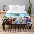 Soft and plush Gintama-themed blanket featuring popular characters