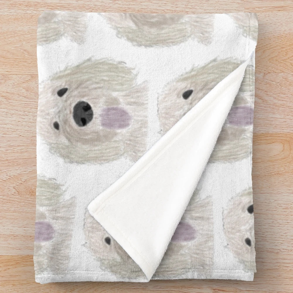 Golden doodle plush blanket with a fluffy, soft texture