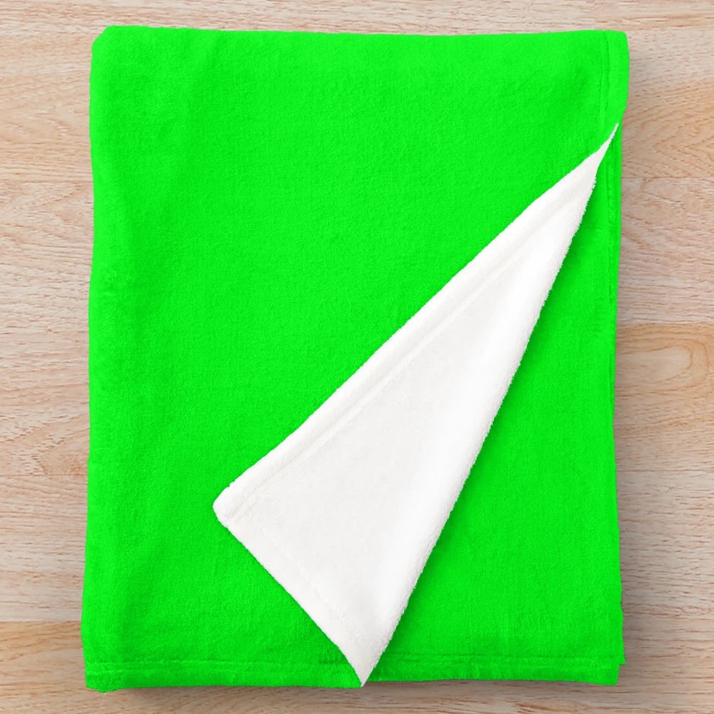 Premium green screen plush blanket with soft, cozy material