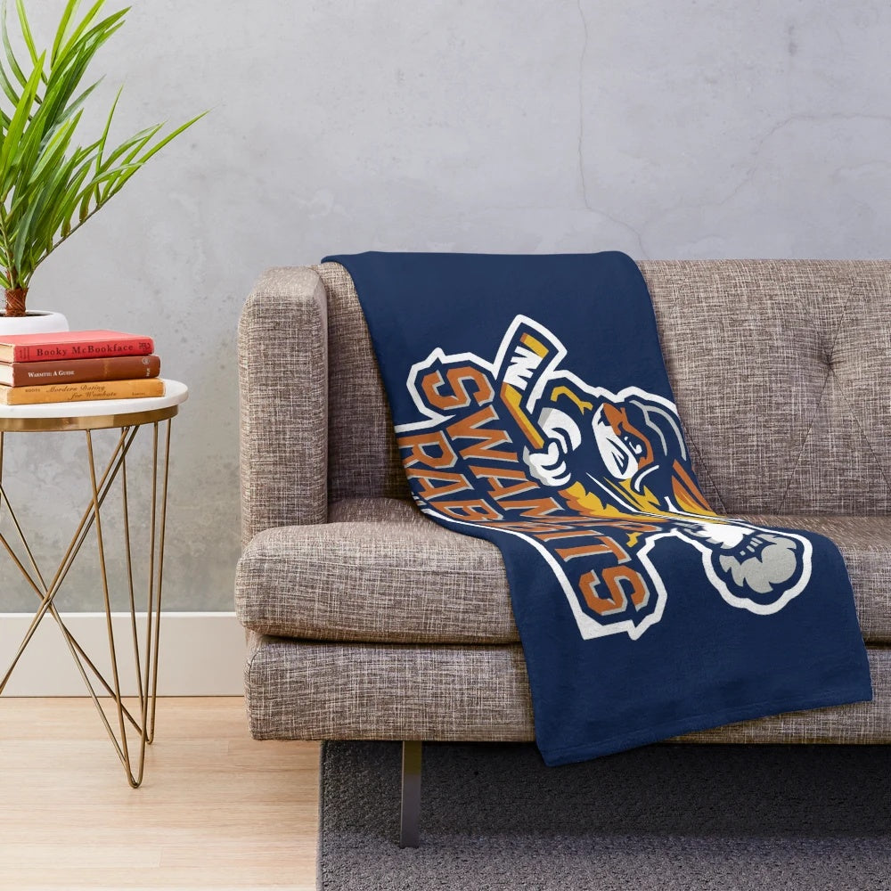 Greenville Swamp Rabbits plush blanket with team logo
