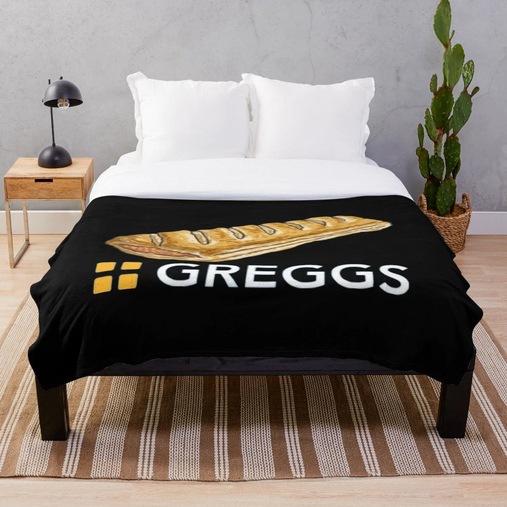 Greggs-inspired plush blanket in a soft, cozy material
