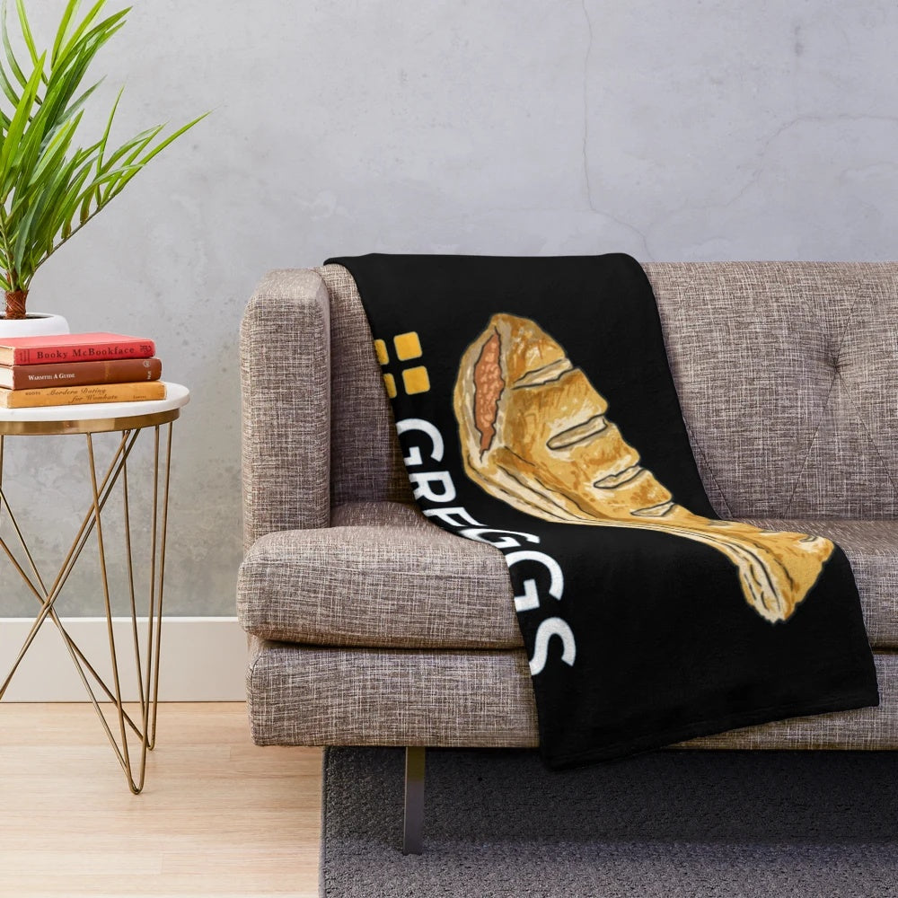 Greggs-inspired plush blanket in a soft, cozy material