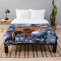Grizzy and the Lemmings Plush Blanket featuring the popular animated characters