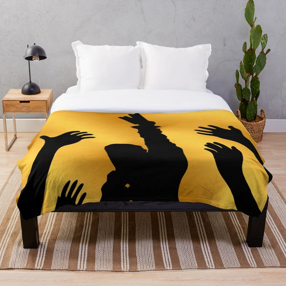 Hamilton-inspired plush blanket with a cozy and soft feel