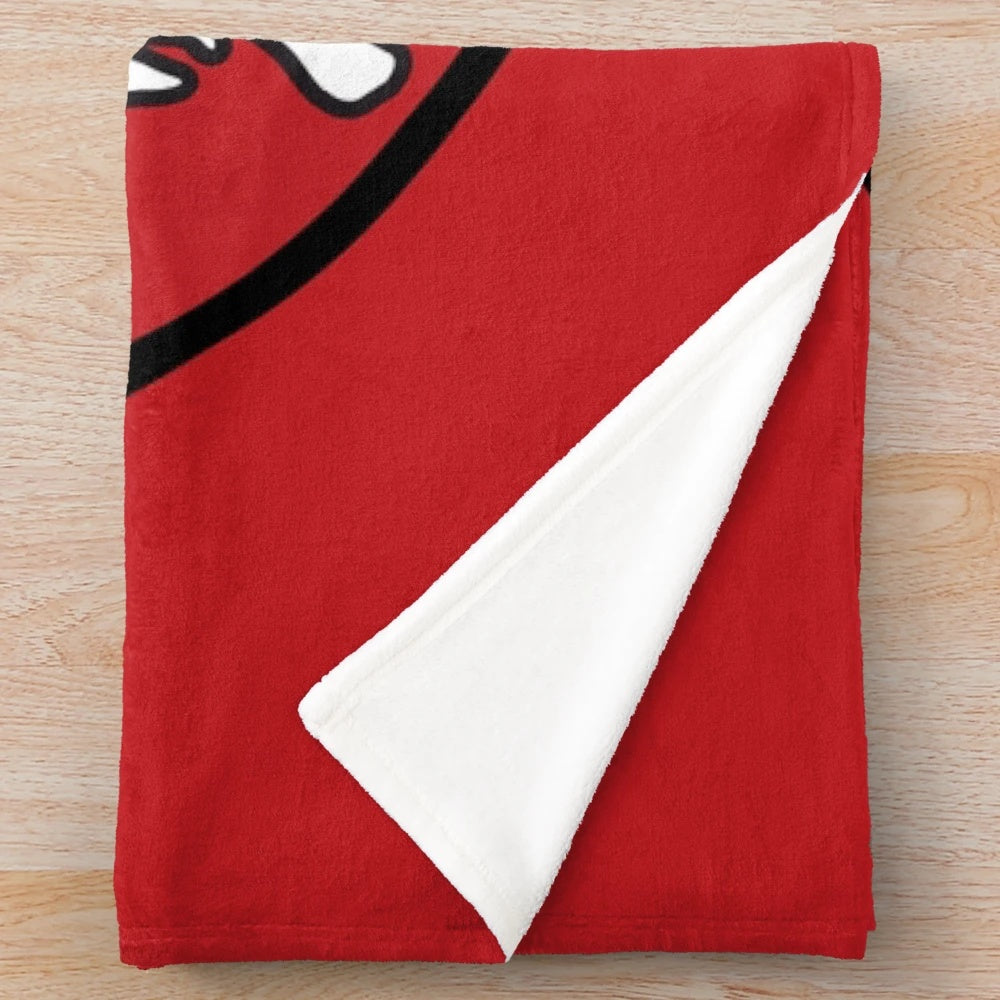 HC Vita Hästen Plush Blanket, a soft and cozy home accessory