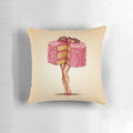 Soft and plush pillow in the shape of a delicious strawberry cake