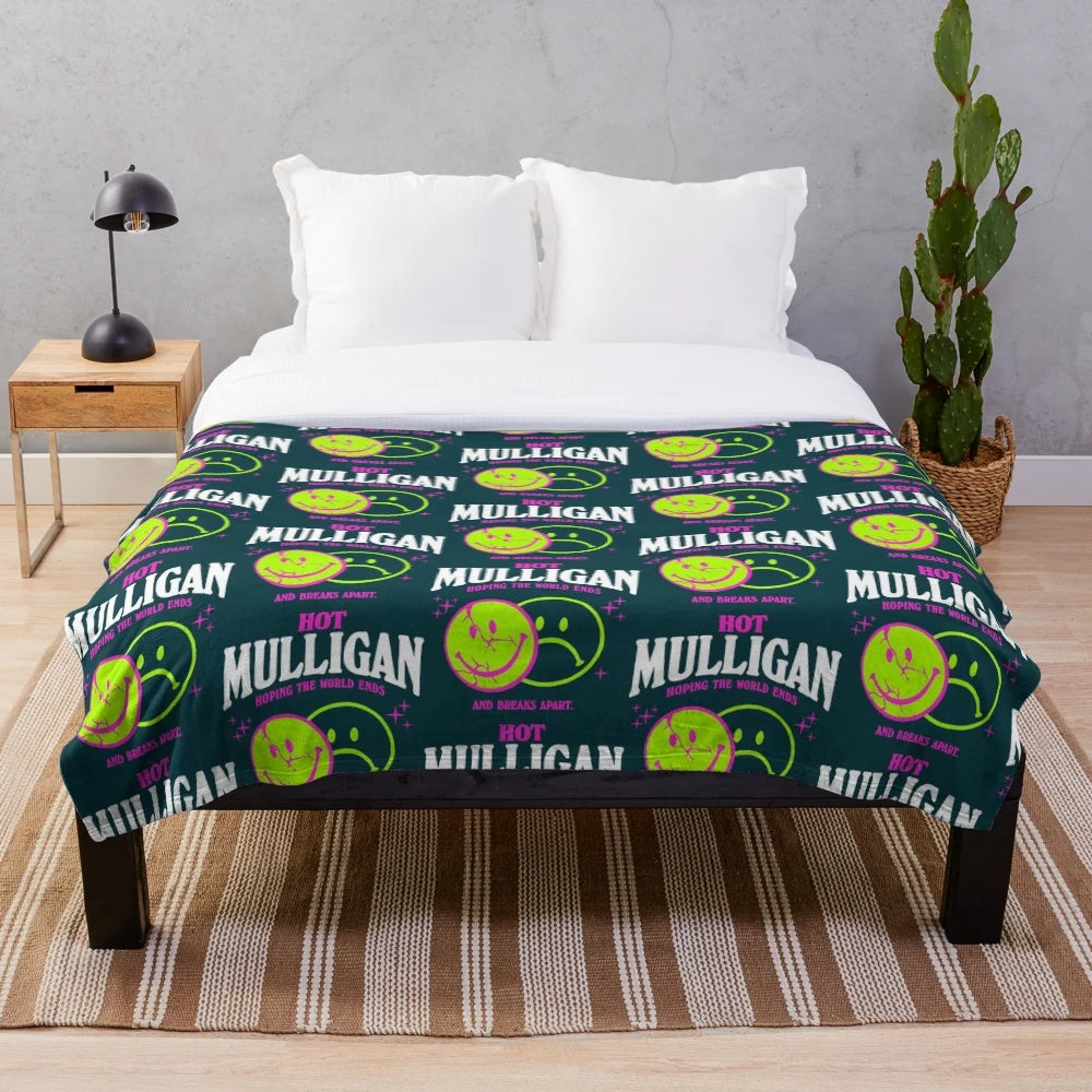 Hot Mulligan inspired plush blanket with band logo