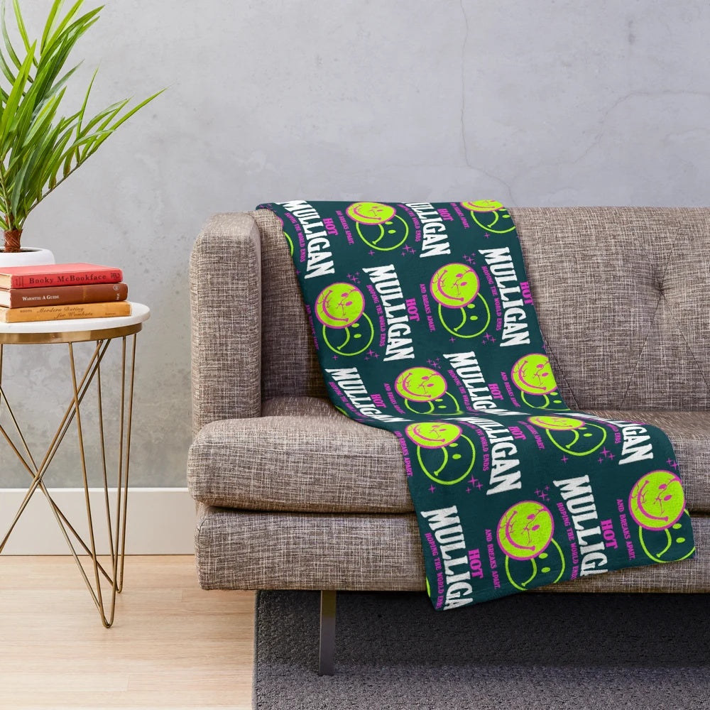 Hot Mulligan inspired plush blanket with band logo