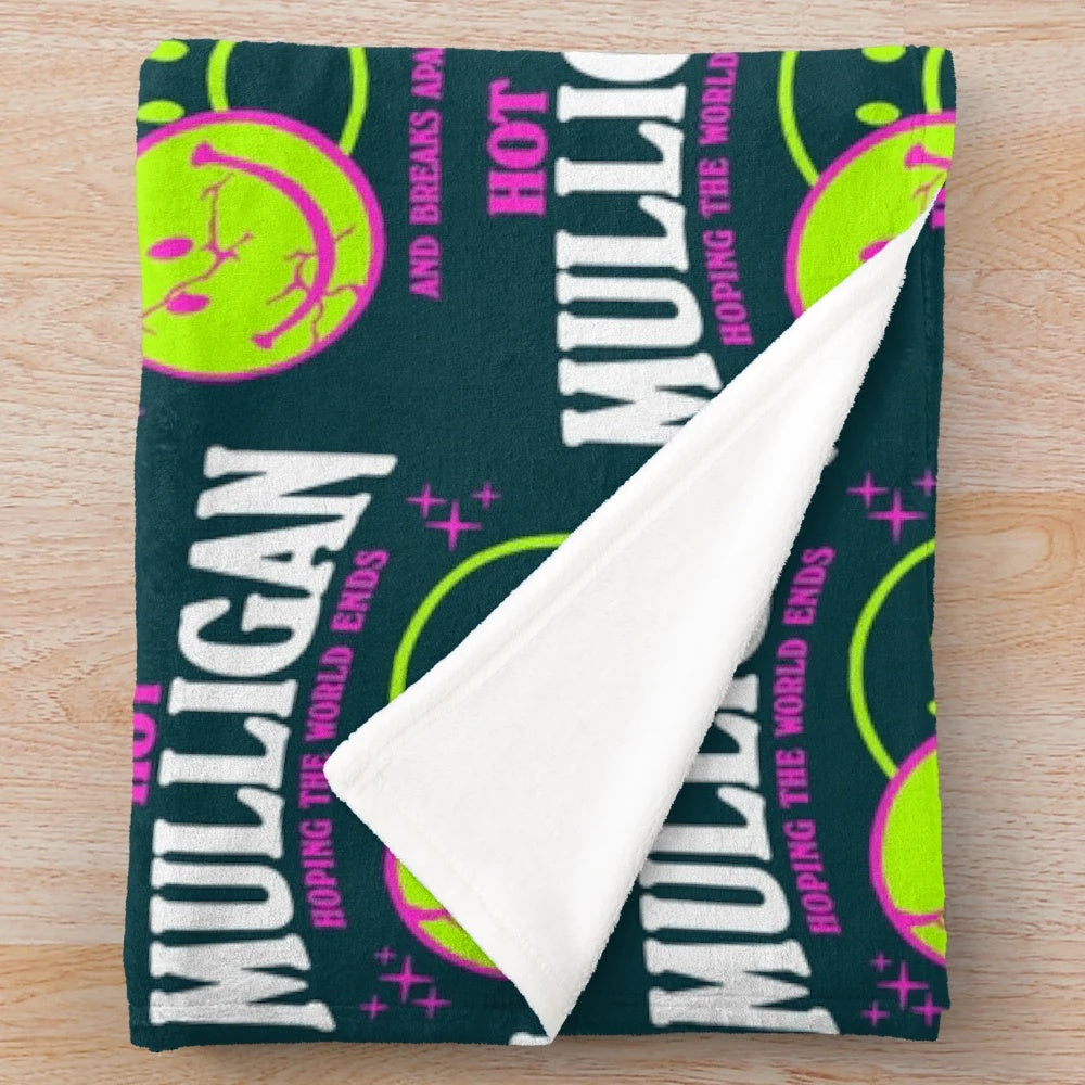 Hot Mulligan inspired plush blanket with band logo