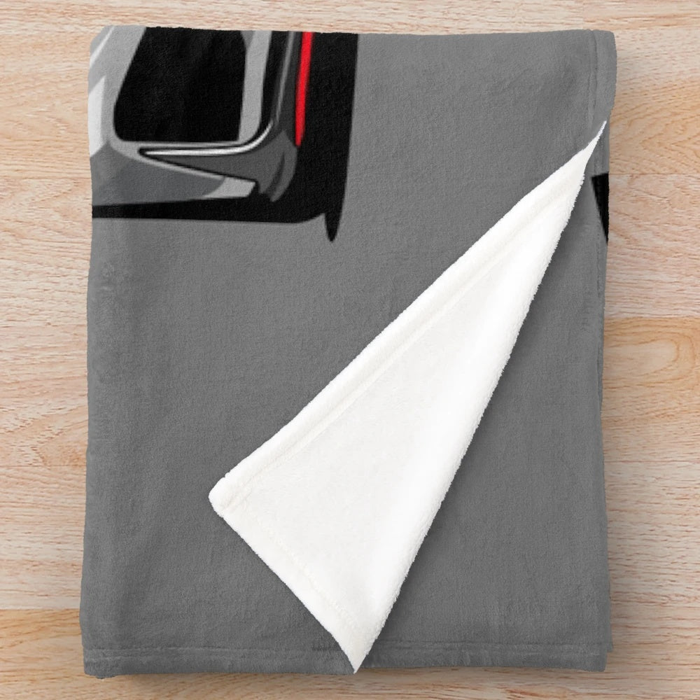 Hyundai i30N-inspired plush blanket in shadow grey color