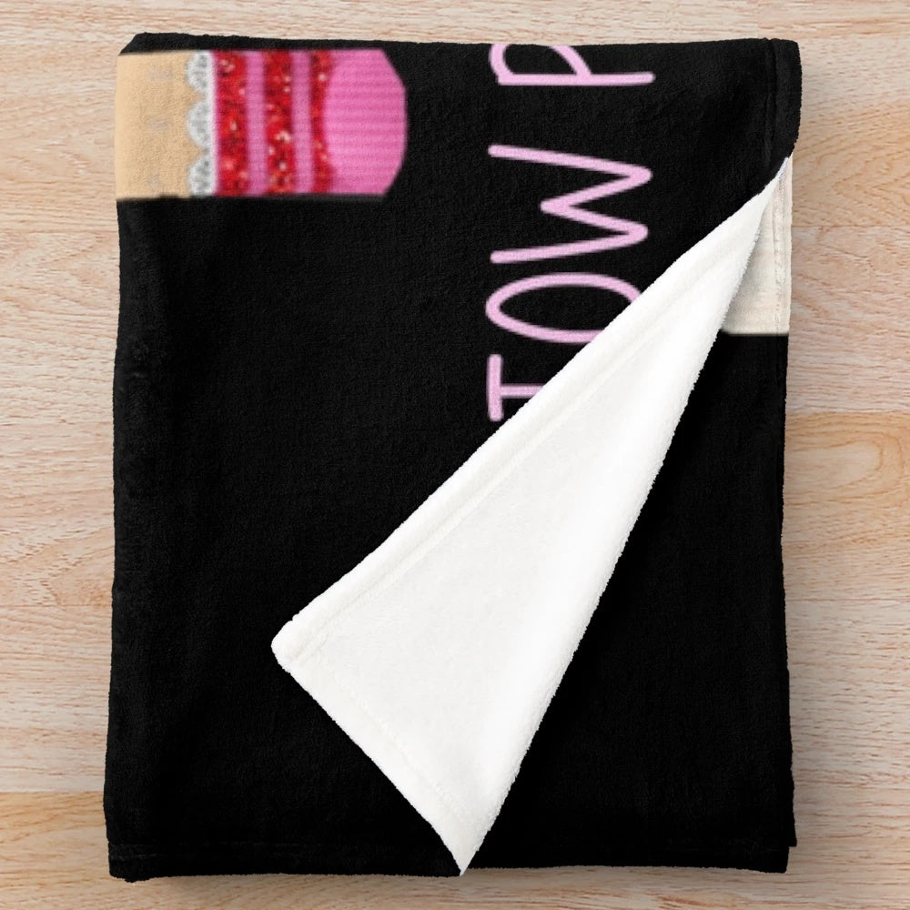 Soft and fluffy plush blanket with iamsanna design for roblox and adopt me fans