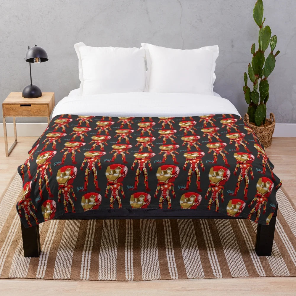 Soft and Cozy IRON Plush Blanket for Home Decor