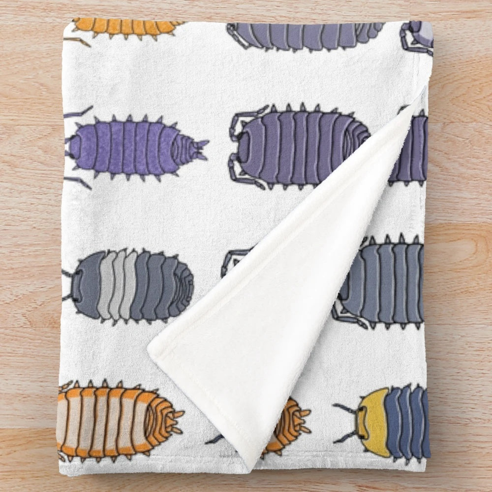 Soft and plush isopod-themed blanket