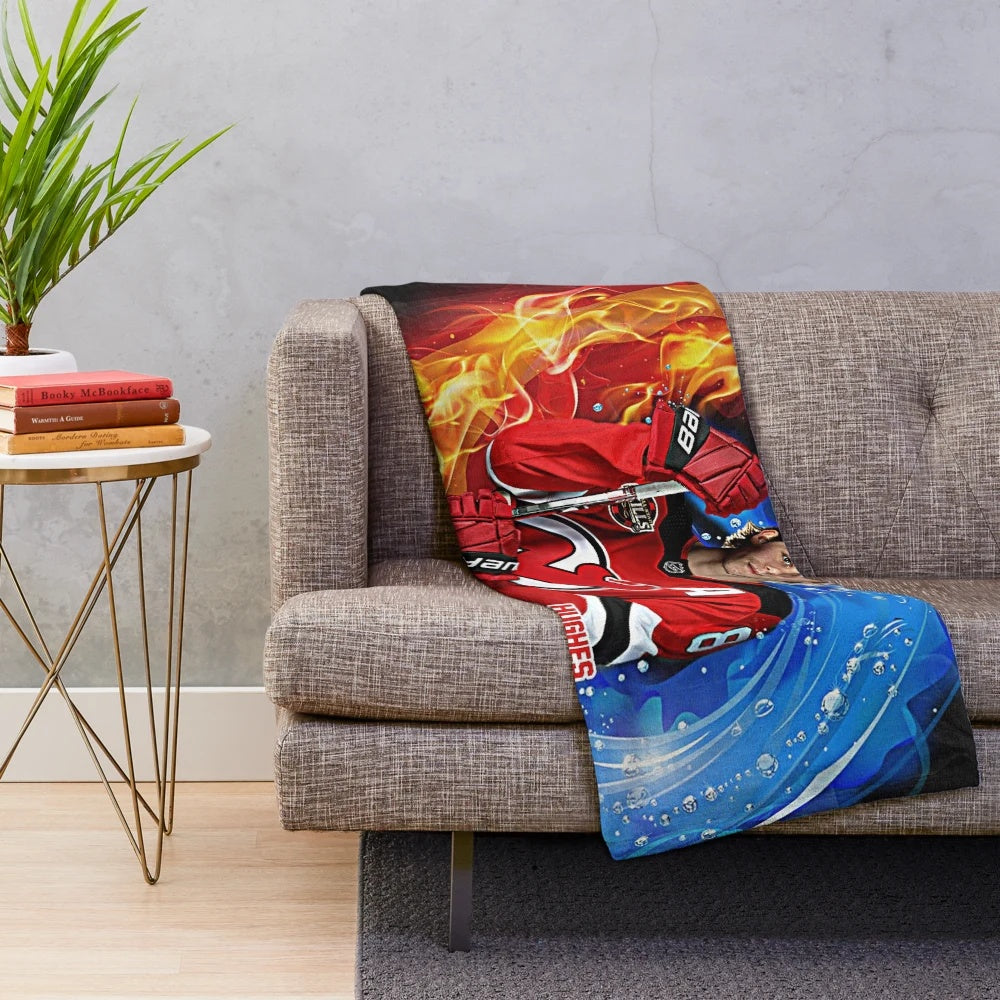 Jack Hughes Plush Blanket - Soft and Comfortable Bedding for Sports Fans