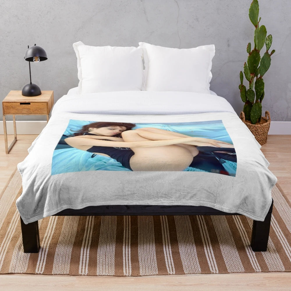 Jenna Ortega inspired plush blanket