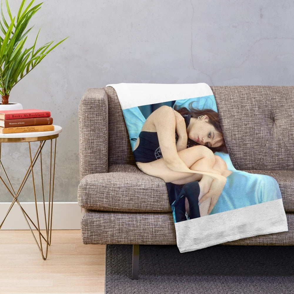 Jenna Ortega inspired plush blanket