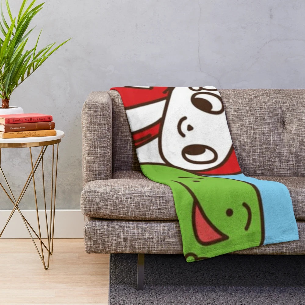 Soft and cozy plush blanket featuring the characters JJ and Mikey from the popular Maizen YouTube channel