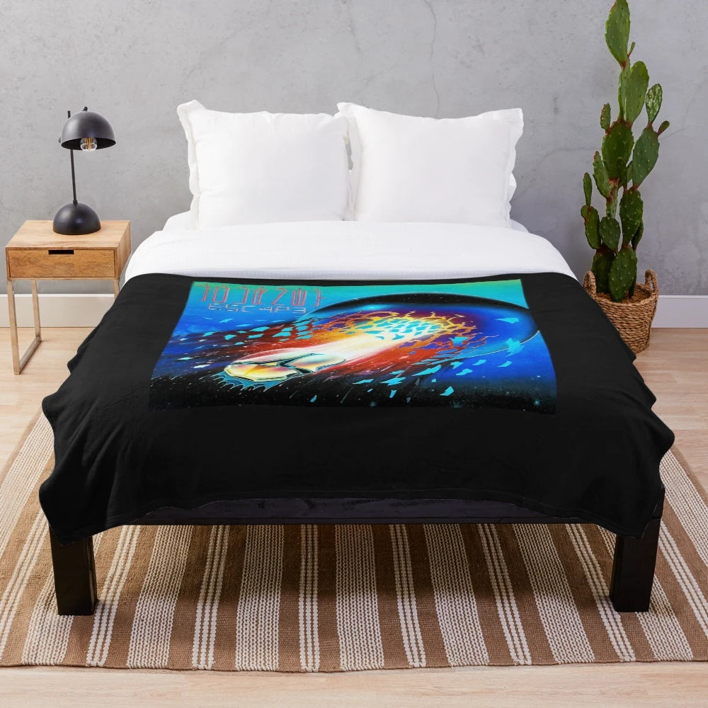 Journey band escape orange plush blanket