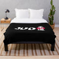 Judo plush blanket with a red and black design